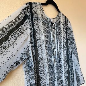 CABi Swimsuit Coverup Cream / Black Sz Medium